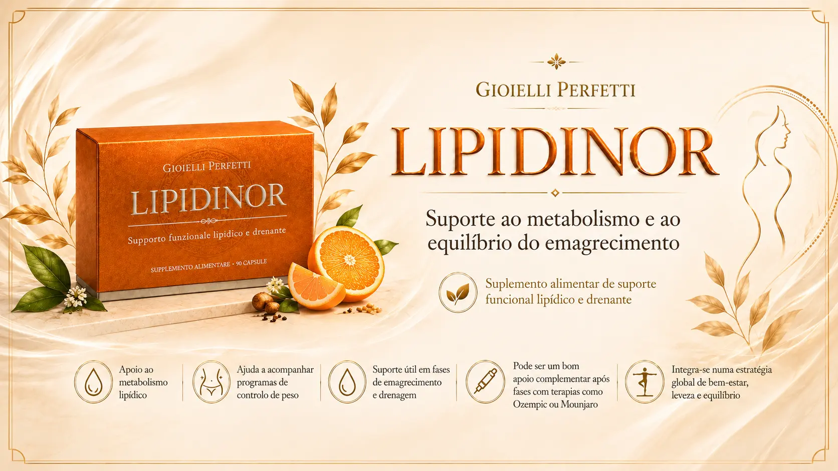 LIPIDINOR, suplemento alimentar, marca do universo GIOIELLI PERFETTI
