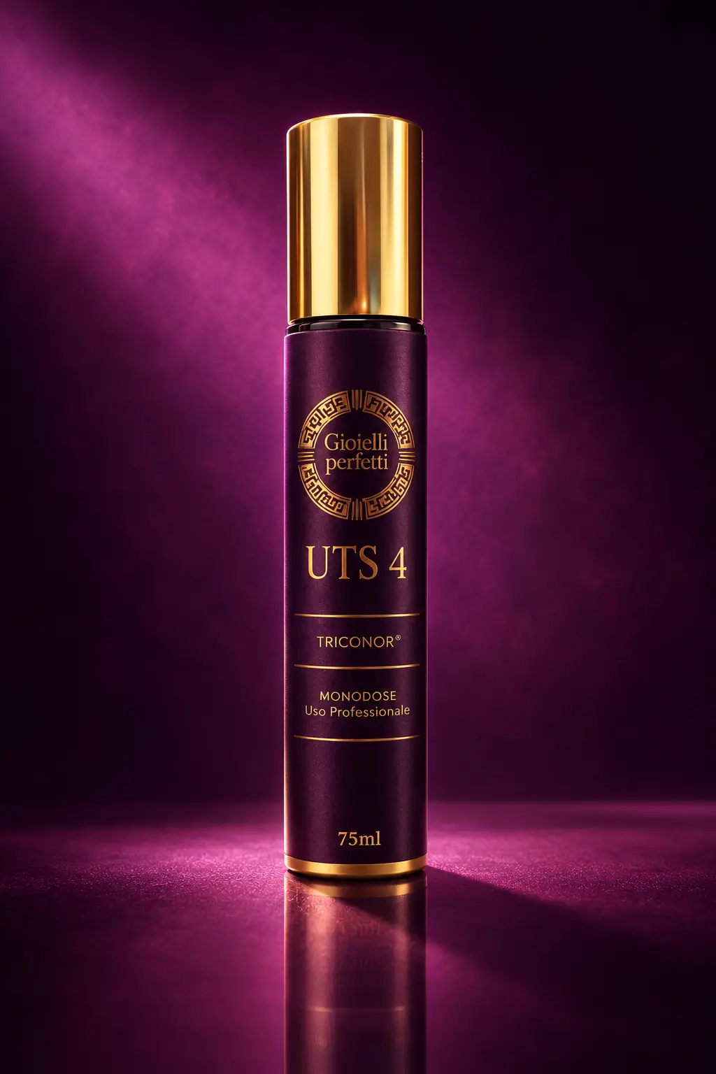 Apresentação premium do frasco GIOIELLI PERFETTI UTS 4 TRIQUINOR